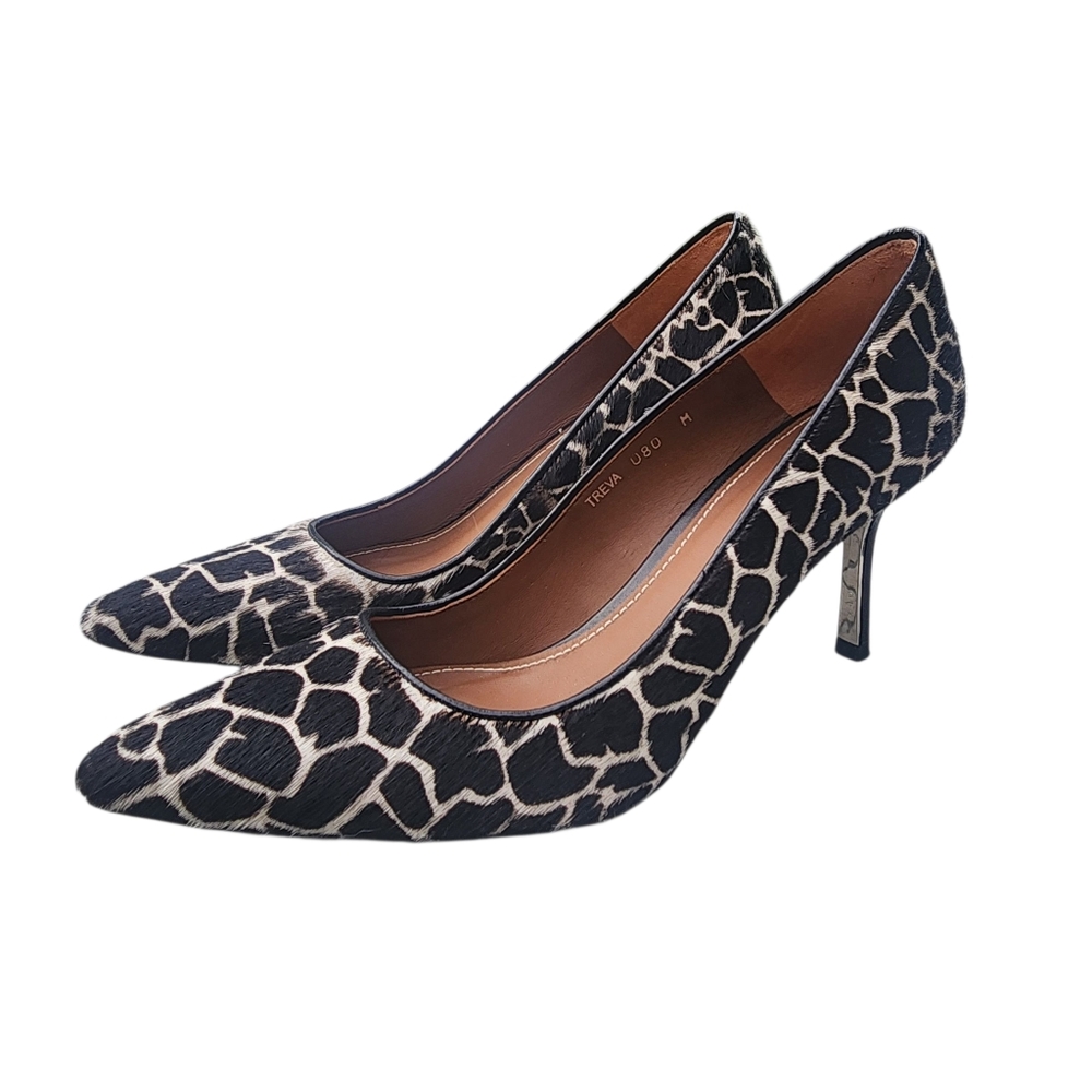 Donald Pliner Treva Calf Hair Animal Print Pointed Toe Pumps 8M - Picture 11 of 11